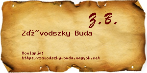 Závodszky Buda névjegykártya